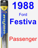 Passenger Wiper Blade for 1988 Ford Festiva - Hybrid