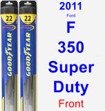 Front Wiper Blade Pack for 2011 Ford F-350 Super Duty - Hybrid