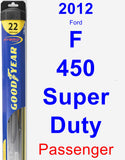 Passenger Wiper Blade for 2012 Ford F-450 Super Duty - Hybrid