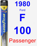 Passenger Wiper Blade for 1980 Ford F-100 - Hybrid