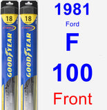 Front Wiper Blade Pack for 1981 Ford F-100 - Hybrid