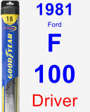 Driver Wiper Blade for 1981 Ford F-100 - Hybrid