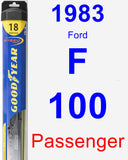 Passenger Wiper Blade for 1983 Ford F-100 - Hybrid