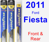 Front & Rear Wiper Blade Pack for 2011 Ford Fiesta - Hybrid