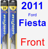 Front Wiper Blade Pack for 2011 Ford Fiesta - Hybrid