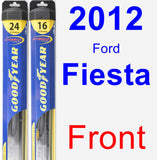Front Wiper Blade Pack for 2012 Ford Fiesta - Hybrid