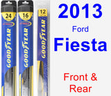 Front & Rear Wiper Blade Pack for 2013 Ford Fiesta - Hybrid