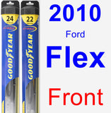 Front Wiper Blade Pack for 2010 Ford Flex - Hybrid