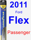 Passenger Wiper Blade for 2011 Ford Flex - Hybrid