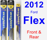 Front & Rear Wiper Blade Pack for 2012 Ford Flex - Hybrid