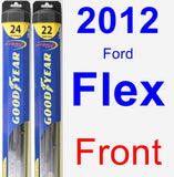 Front Wiper Blade Pack for 2012 Ford Flex - Hybrid