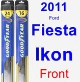 Front Wiper Blade Pack for 2011 Ford Fiesta Ikon - Hybrid