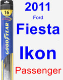 Passenger Wiper Blade for 2011 Ford Fiesta Ikon - Hybrid