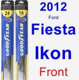 Front Wiper Blade Pack for 2012 Ford Fiesta Ikon - Hybrid