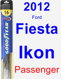 Passenger Wiper Blade for 2012 Ford Fiesta Ikon - Hybrid