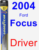 Driver Wiper Blade for 2004 Ford Focus - Hybrid