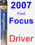 Driver Wiper Blade for 2007 Ford Focus - Hybrid