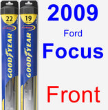 Front Wiper Blade Pack for 2009 Ford Focus - Hybrid