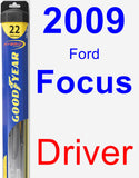 Driver Wiper Blade for 2009 Ford Focus - Hybrid