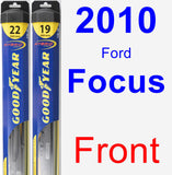 Front Wiper Blade Pack for 2010 Ford Focus - Hybrid