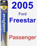 Passenger Wiper Blade for 2005 Ford Freestar - Hybrid