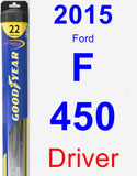 Driver Wiper Blade for 2015 Ford F-450 - Hybrid