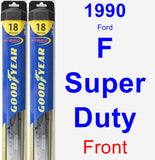 Front Wiper Blade Pack for 1990 Ford F Super Duty - Hybrid