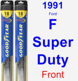 Front Wiper Blade Pack for 1991 Ford F Super Duty - Hybrid