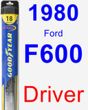 Driver Wiper Blade for 1980 Ford F600 - Hybrid