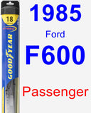 Passenger Wiper Blade for 1985 Ford F600 - Hybrid