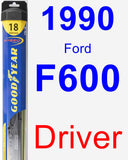 Driver Wiper Blade for 1990 Ford F600 - Hybrid