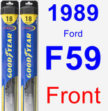 Front Wiper Blade Pack for 1989 Ford F59 - Hybrid