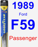 Passenger Wiper Blade for 1989 Ford F59 - Hybrid