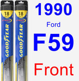 Front Wiper Blade Pack for 1990 Ford F59 - Hybrid