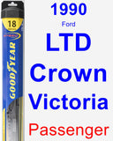 Passenger Wiper Blade for 1990 Ford LTD Crown Victoria - Hybrid