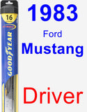 Driver Wiper Blade for 1983 Ford Mustang - Hybrid