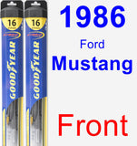 Front Wiper Blade Pack for 1986 Ford Mustang - Hybrid