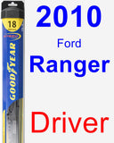 Driver Wiper Blade for 2010 Ford Ranger - Hybrid