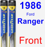 Front Wiper Blade Pack for 1986 Ford Ranger - Hybrid