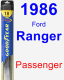 Passenger Wiper Blade for 1986 Ford Ranger - Hybrid