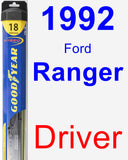 Driver Wiper Blade for 1992 Ford Ranger - Hybrid