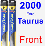 Front Wiper Blade Pack for 2000 Ford Taurus - Hybrid