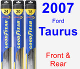 Front & Rear Wiper Blade Pack for 2007 Ford Taurus - Hybrid