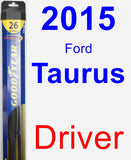 Driver Wiper Blade for 2015 Ford Taurus - Hybrid