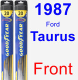 Front Wiper Blade Pack for 1987 Ford Taurus - Hybrid