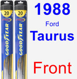 Front Wiper Blade Pack for 1988 Ford Taurus - Hybrid