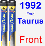 Front Wiper Blade Pack for 1992 Ford Taurus - Hybrid