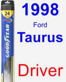 Driver Wiper Blade for 1998 Ford Taurus - Hybrid