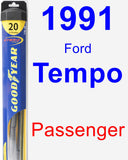 Passenger Wiper Blade for 1991 Ford Tempo - Hybrid