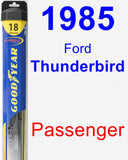 Passenger Wiper Blade for 1985 Ford Thunderbird - Hybrid